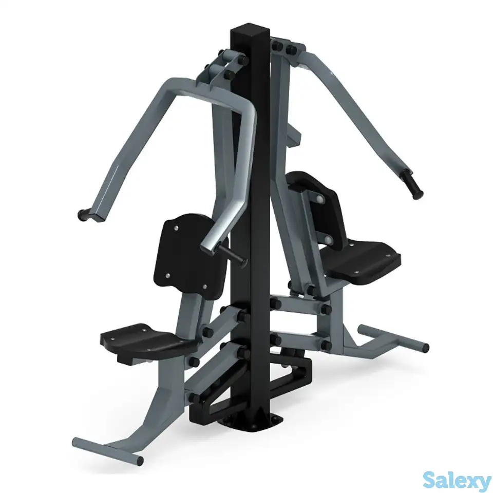Жим от груди двойной (серый) - уличный тренажер двойной - ст, фотография 2