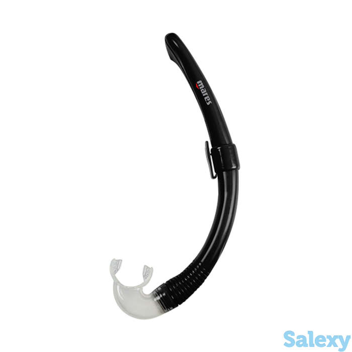 Трубка для плавания mares @ - цв.черный, заг.прозрачный, фотография 1