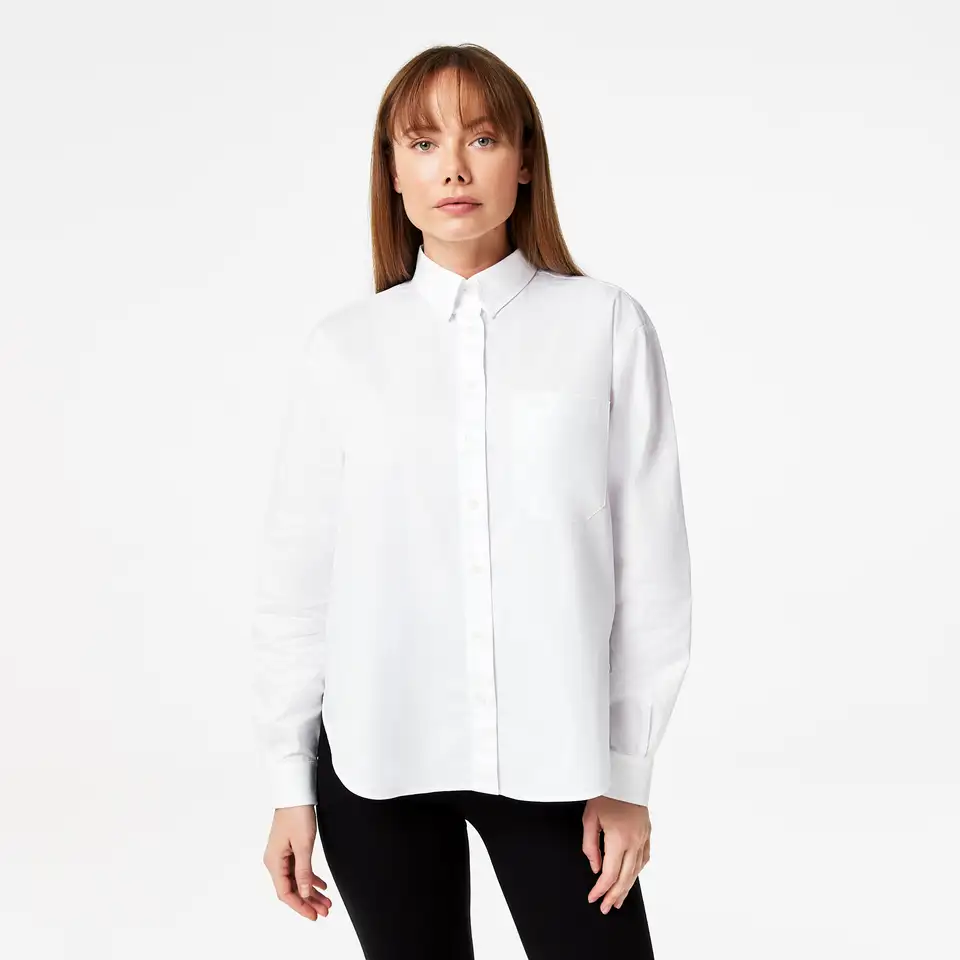 Женская рубашка lacoste oversize fit, фотография 1