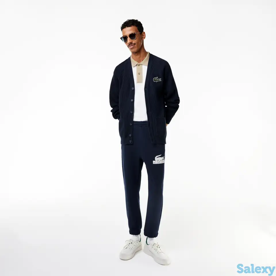 Мужские спортивные штаны lacoste relaxed fid из хлопка, фотография 1