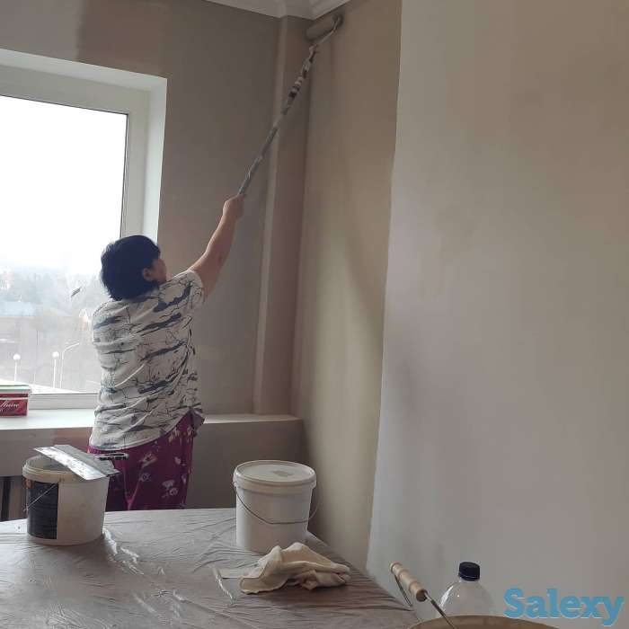 Побелка, обой, левкас, шёлк., фотография 9