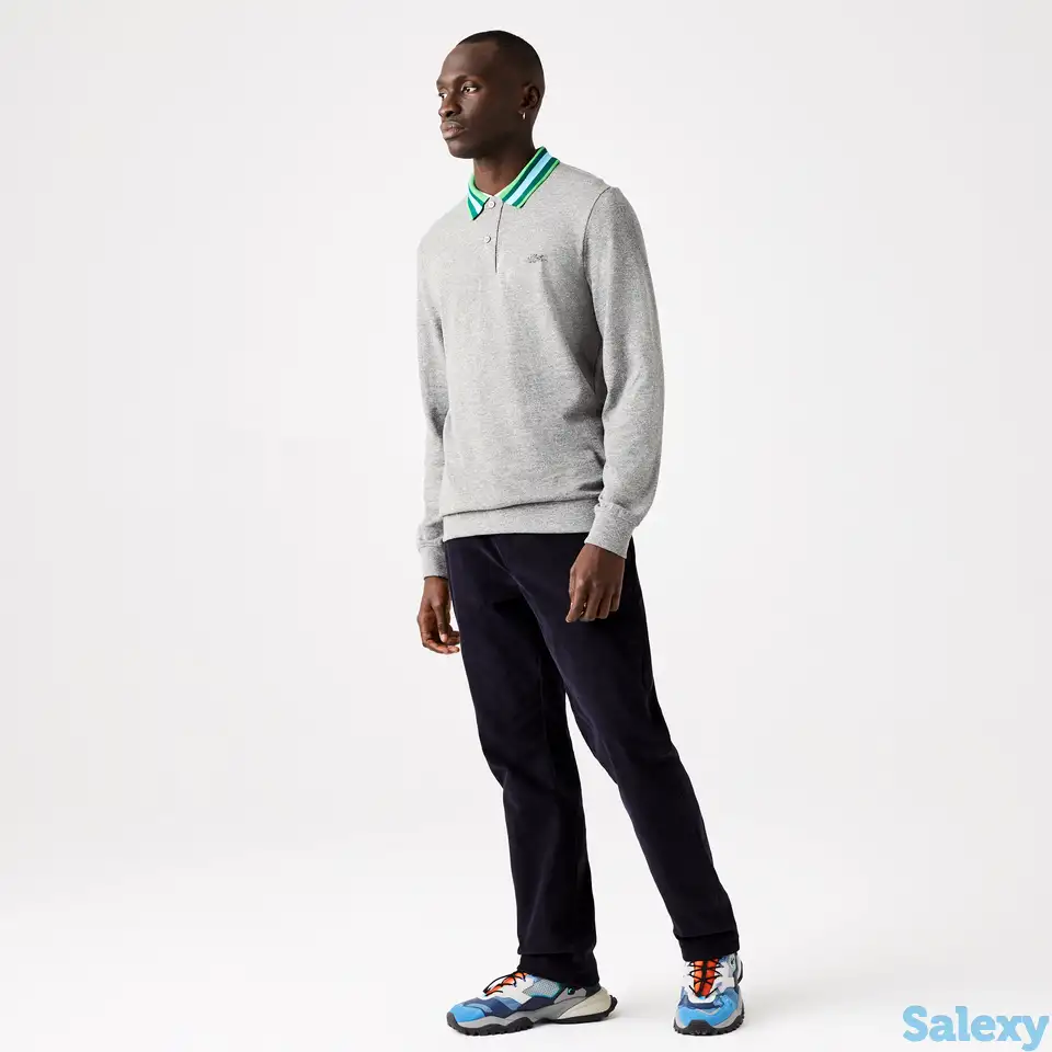 Мужское поло lacoste regular fit с длинными рукавами, фотография 1
