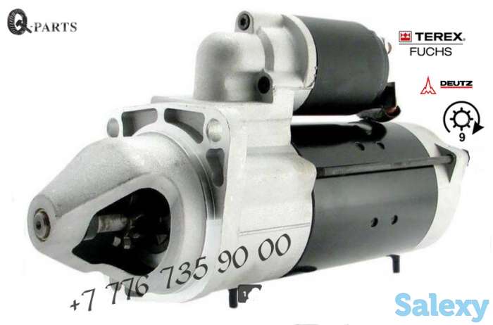 Стартер,  экскаватор перегружатель Terex-Fuchs, двигатель Deutz, фотография 1