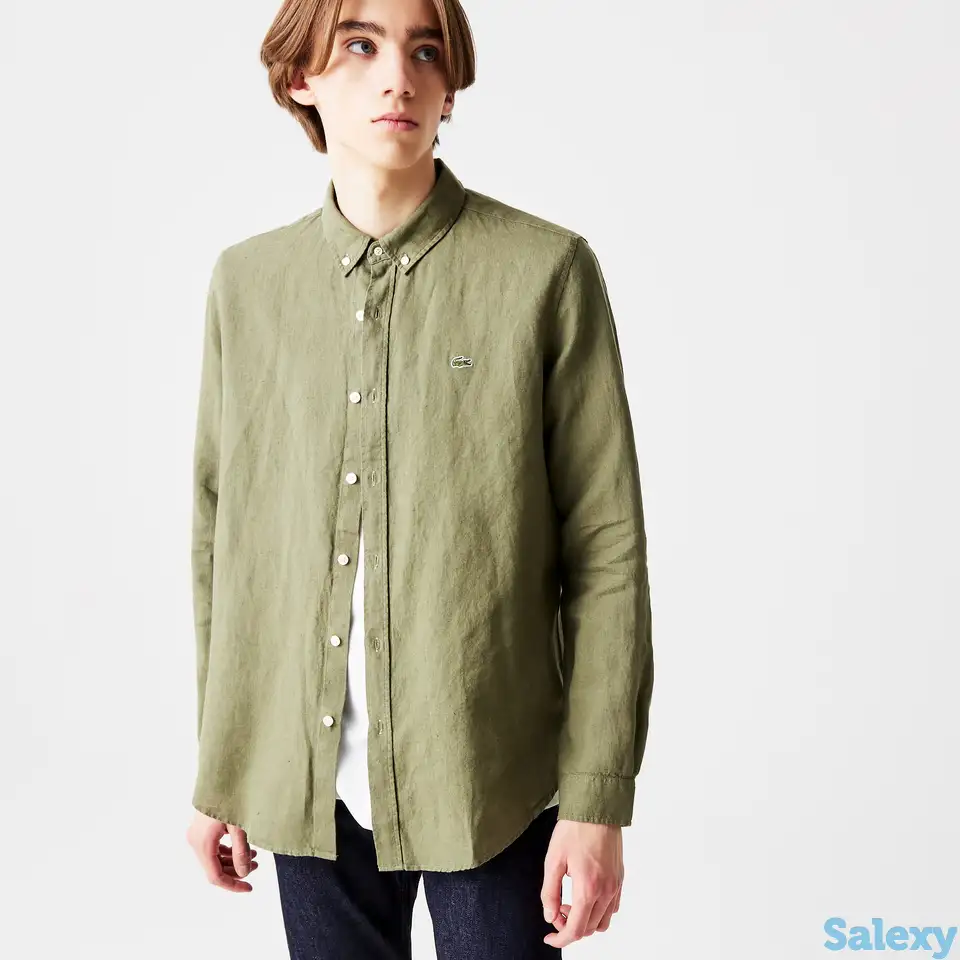 Мужская рубашка lacoste из льна, фотография 1