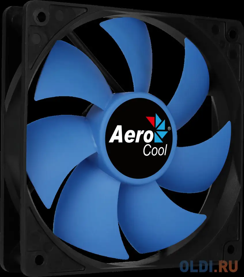 Вентилятор aerocool force 12 blue, 120x120x25мм, 1000 об./мин., разъем molex 4-pin, фотография 1