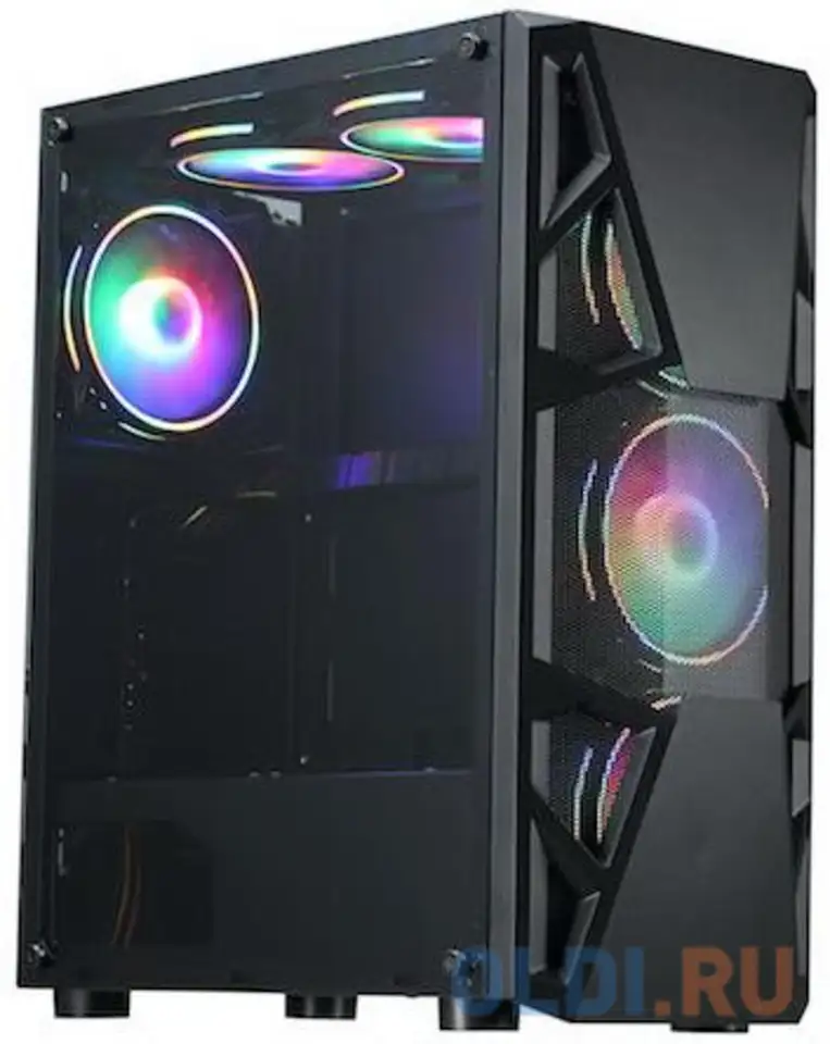 Корпус atx formula cl-3303b rgb без бп чёрный, фотография 1