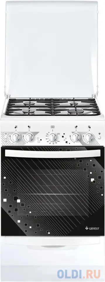 Газовая плита gefest пг 5100-02 0009 белый, фотография 1