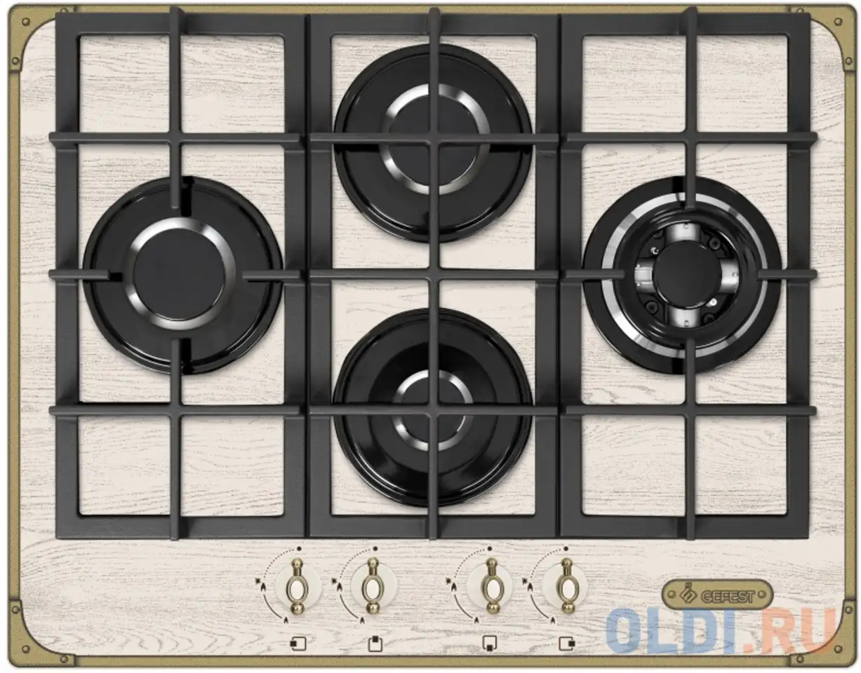Варочная панель газовая gefest pvg 2231-01 p37 кремовый, фотография 1