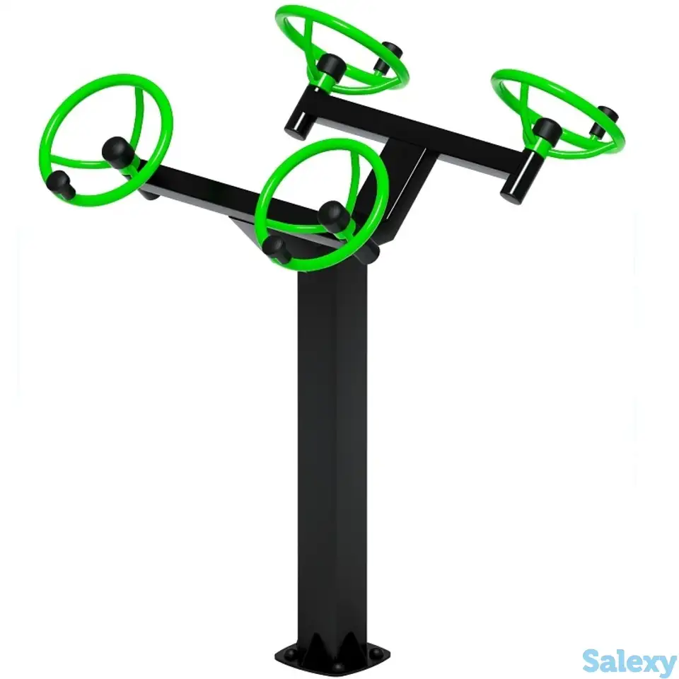 Рули (положение стоя) зеленый - уличный тренажер - ст 101-12, фотография 2