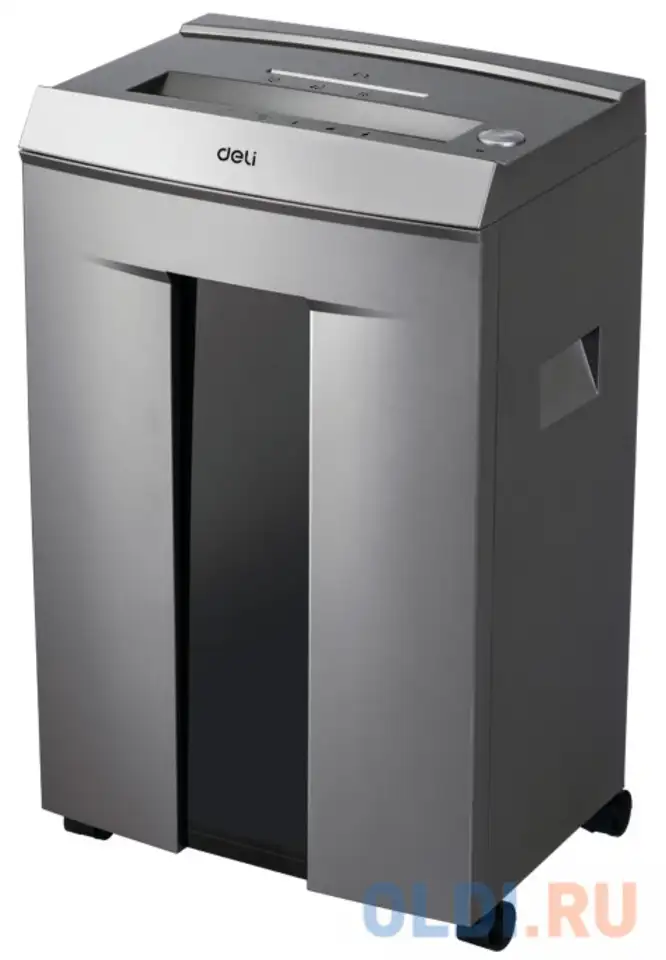 Шредер deli 9906 серый с автоподачей (секр.p-5)/фрагменты/16лист./30лтр./скрепки/скобы/пл.карты/cd, фотография 1