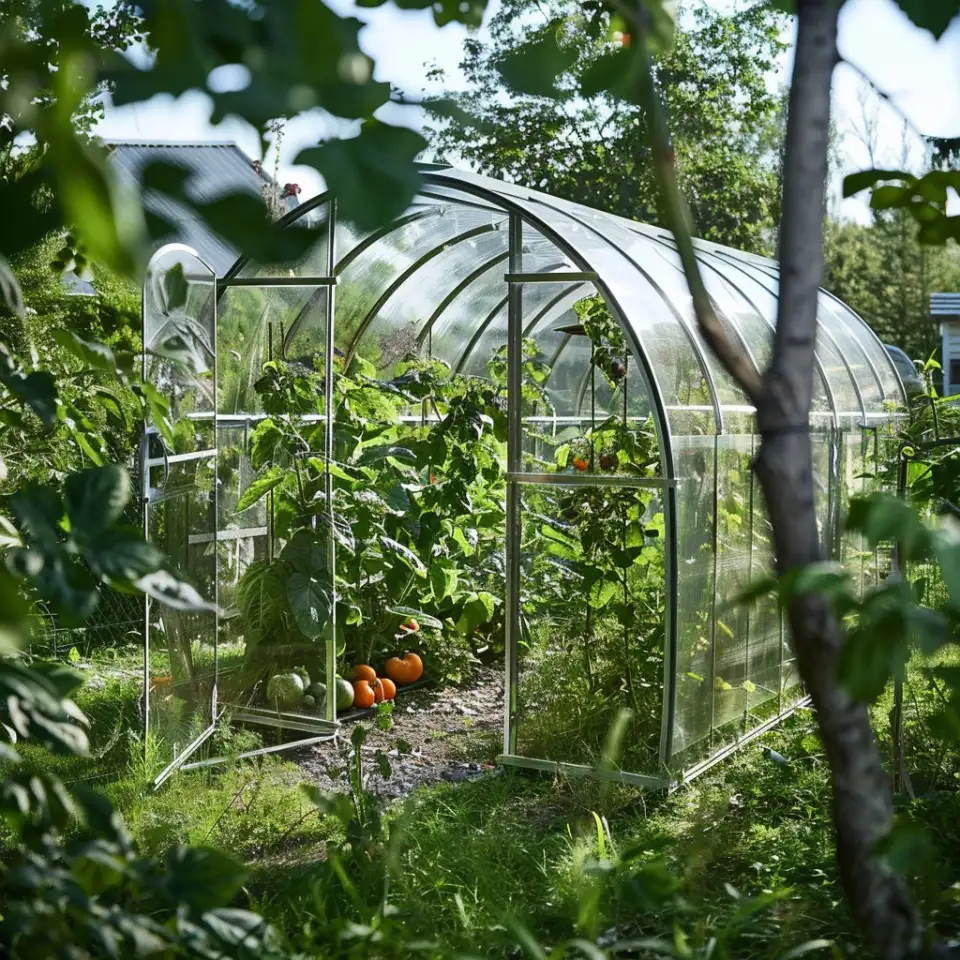 Теплица дачная из поликарбоната, фотография 1