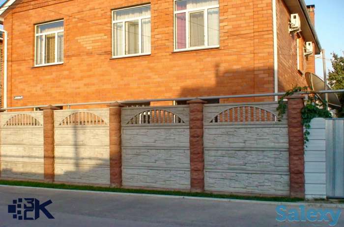 Железобетонный забор, еврозабор, забор, фотография 1