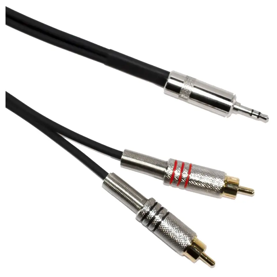 Кабель minijack-rca 5 м bespeco basic bsymsr500, фотография 1