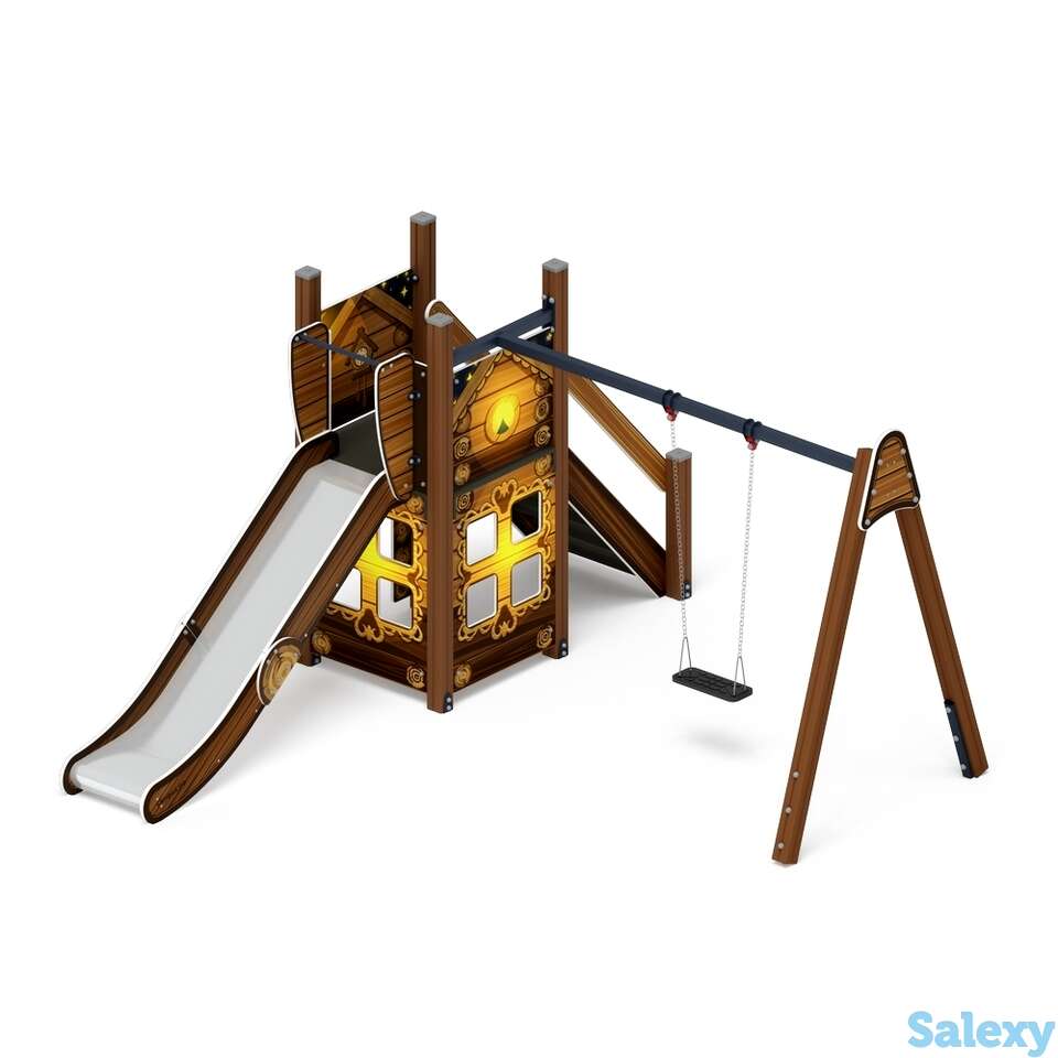 Детский игровой комплекс «счастливое детство (эко)» дик 2.01.01-02 h=1200, фотография 1