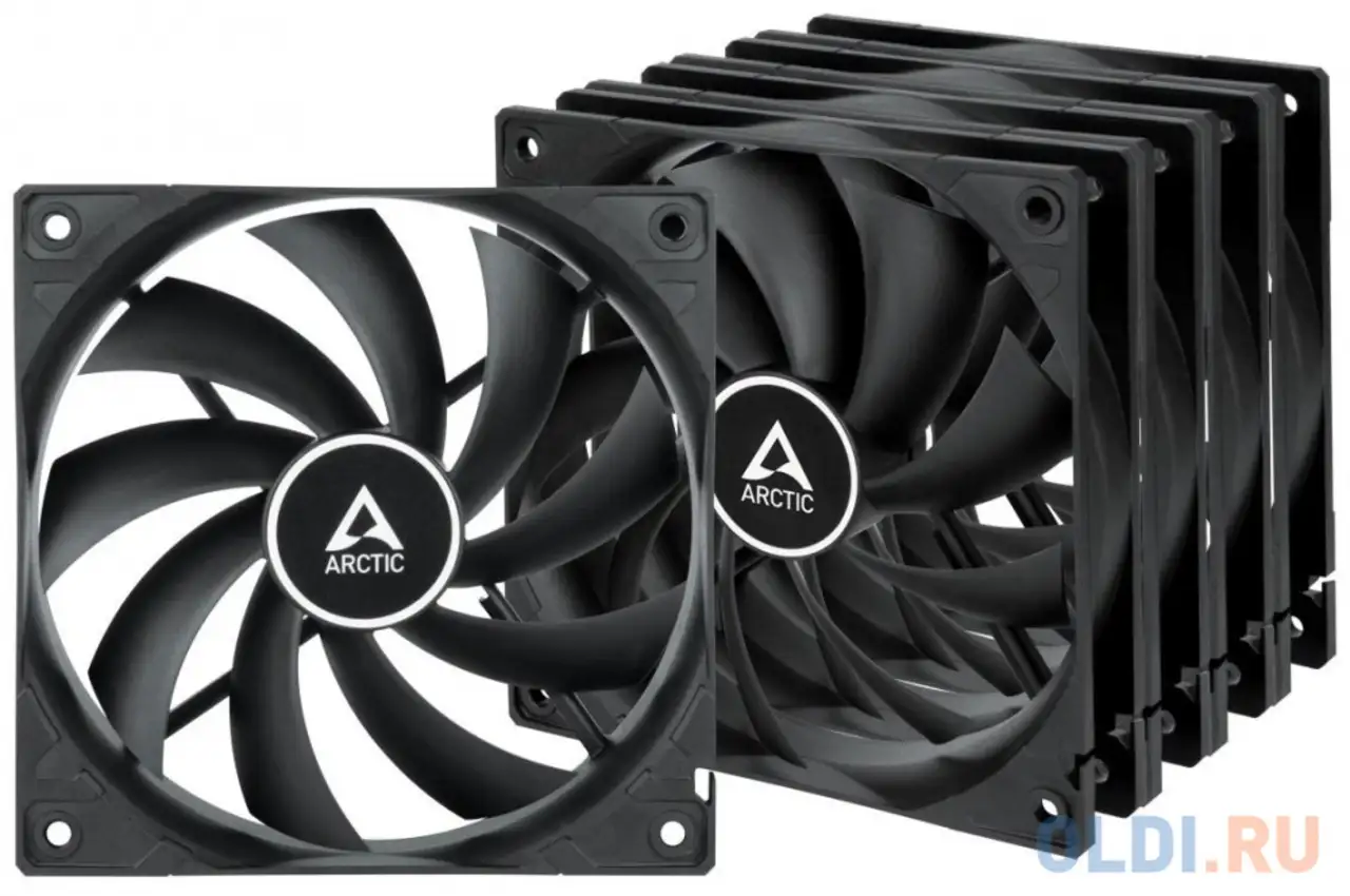 Вентилятор корпусной arctic f12 value pack black (5pc)  (acfan00248a), фотография 1