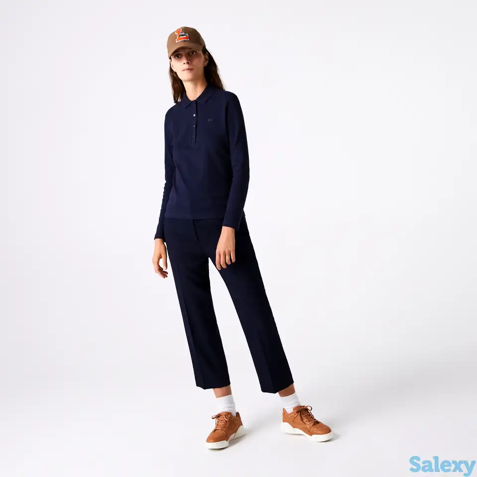 Женское поло lacoste из эластичного хлопка, фотография 1