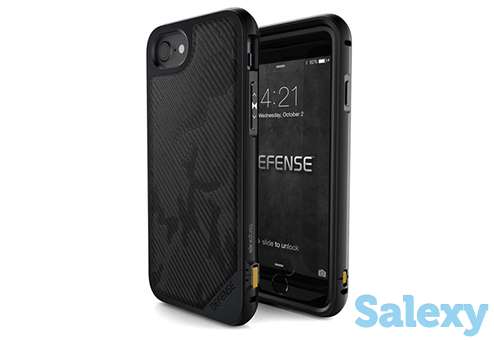 Чехол металлический x-doria defense lux для apple iphone se2020/8/7. черный камуфляж, фотография 2