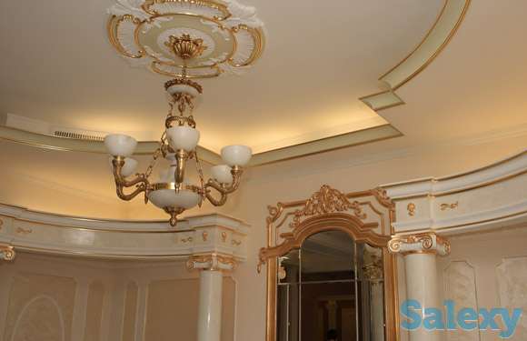 Наклейка гипсовой лепнины, фотография 2