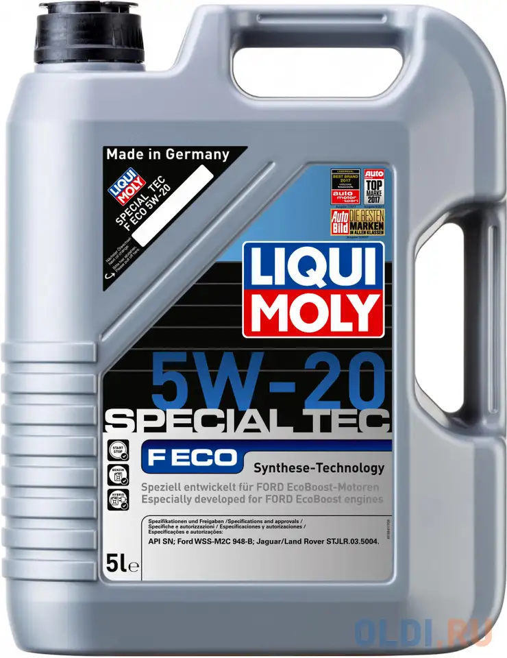 Нс-синтетическое моторное масло liquimoly special tec f eco 5w20 5 л, фотография 1