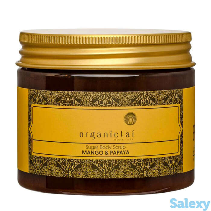 Скраб для тела organic tai sugar body scrub mango & papaya, фотография 1