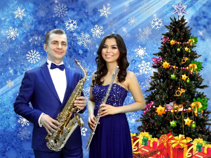 Музыканты на НОВЫЙ ГОД в Астане. Дуэт EU&RO MUSIC саксофон и флейта, фотография 2