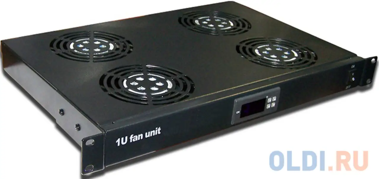 Блок 4-х вентиляторов 19", с подшипниками, без термостата, 1u, фотография 1