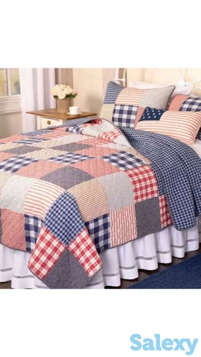 Одеяло ручной работы в стиле пэчворк, фотография 1