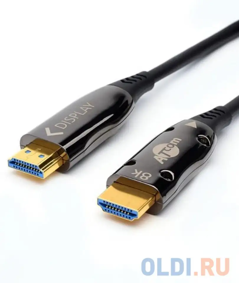 Кабель hdmi 30 м (high speed, metal gold,  optical) 8k, фотография 1