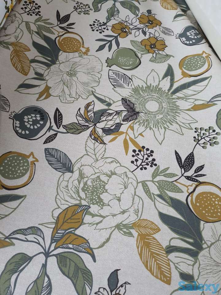 Бежевая итальянская скатерть с тефлоновым покрытием с гранатами, фотография 3