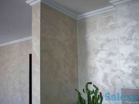 Побелка, обой, левкас, шёлк., фотография 5