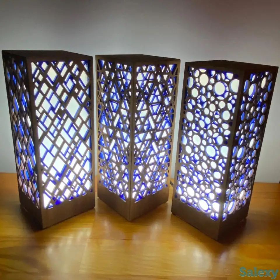 Голубой Интерьерный светильник-ночник, фотография 12