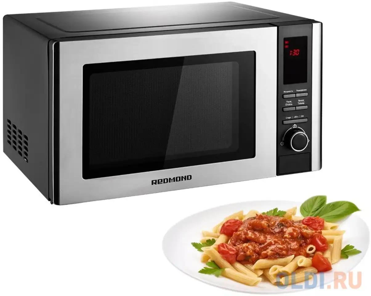 Микроволновая печь redmond rm-2303d 800 вт черный/сталь, фотография 1