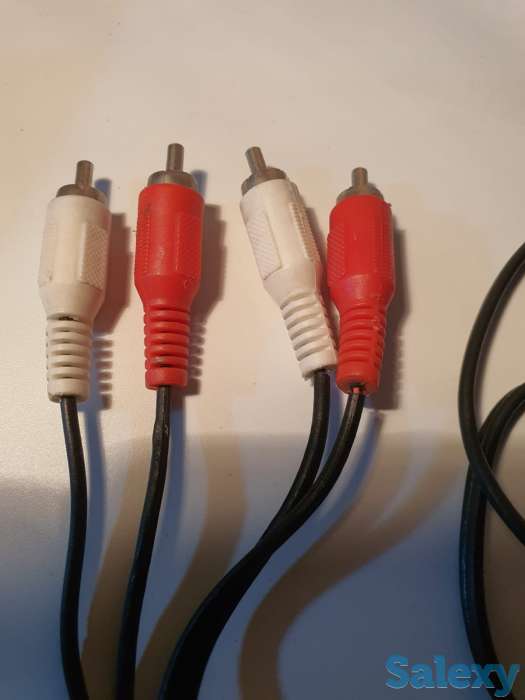 Кабель шнур 2 тюльпана 2 RCA, Аудио видео 90 см, фотография 1