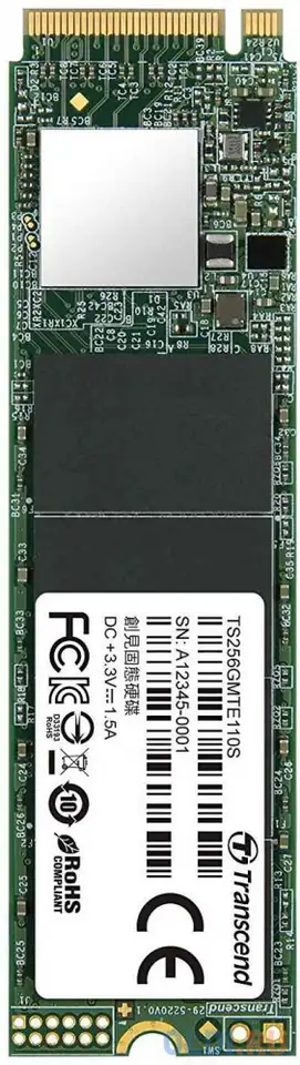 Ssd накопитель transcend mte110s 256 gb pci-e 3.0 x4, фотография 1