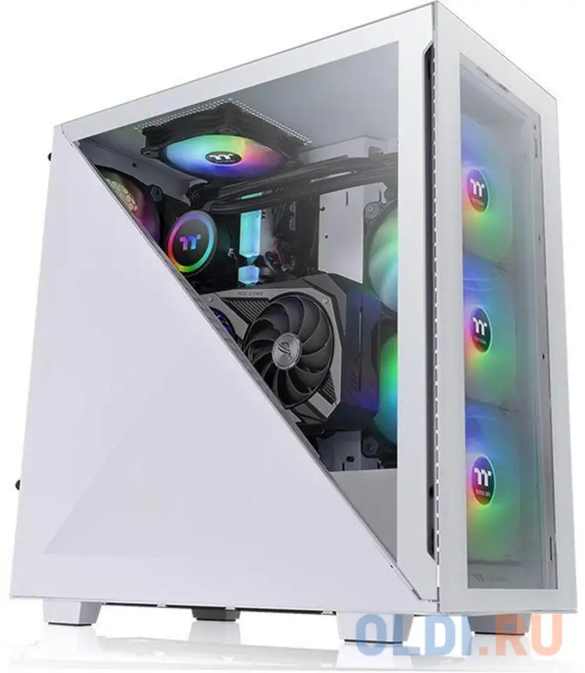 Корпус atx thermaltake divider 300 tg без бп белый, фотография 1