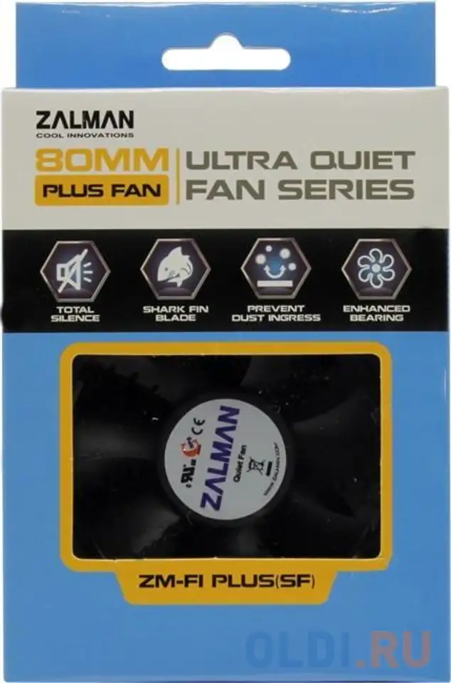 Вентилятор zalman zm-f1 plus (sf) (80мм, сверхтихий), фотография 1