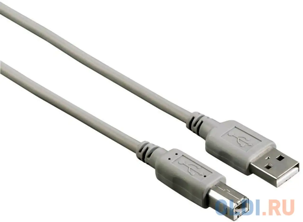Кабель hama h-200902 00200902 usb a(m) usb b(m) 5м серый, фотография 1