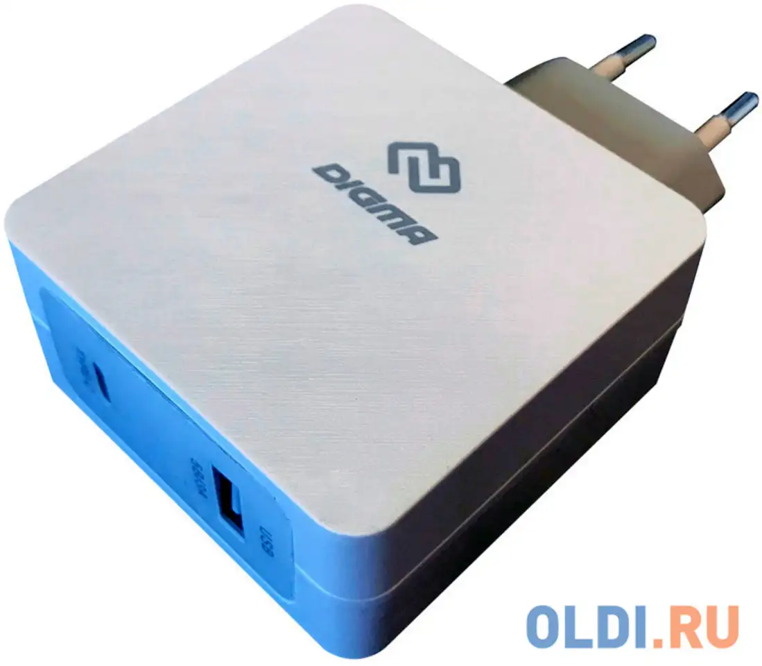 Сетевое зарядное устройство digma dgpd-45w-wg 5.5a usb-c белый, фотография 1
