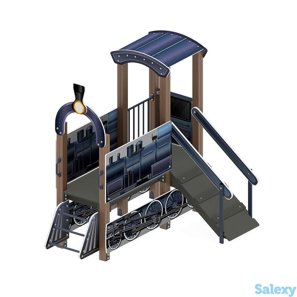 Мф 10.03.05-11 паровозик (мини серо-синий), фотография 1