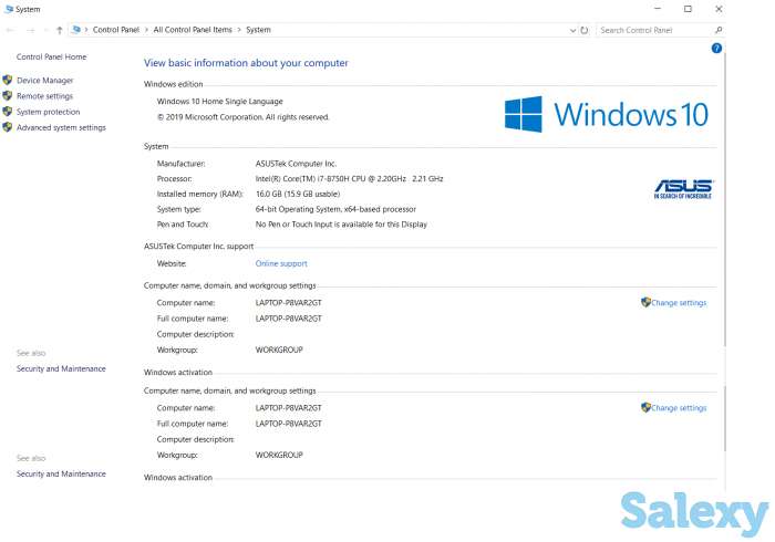 Продам игровой asus gaming laptop fx505gm, фотография 3