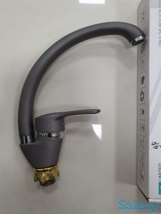 Смеситель для кухни кран Trigor, Европейский знак качества Серый, фотография 1