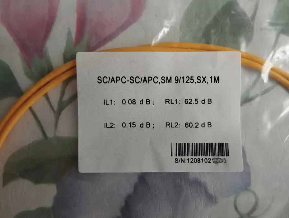 Патч-корд оптический ScAPC-SCAPC,SM 9125,SX, 1 м, фотография 2