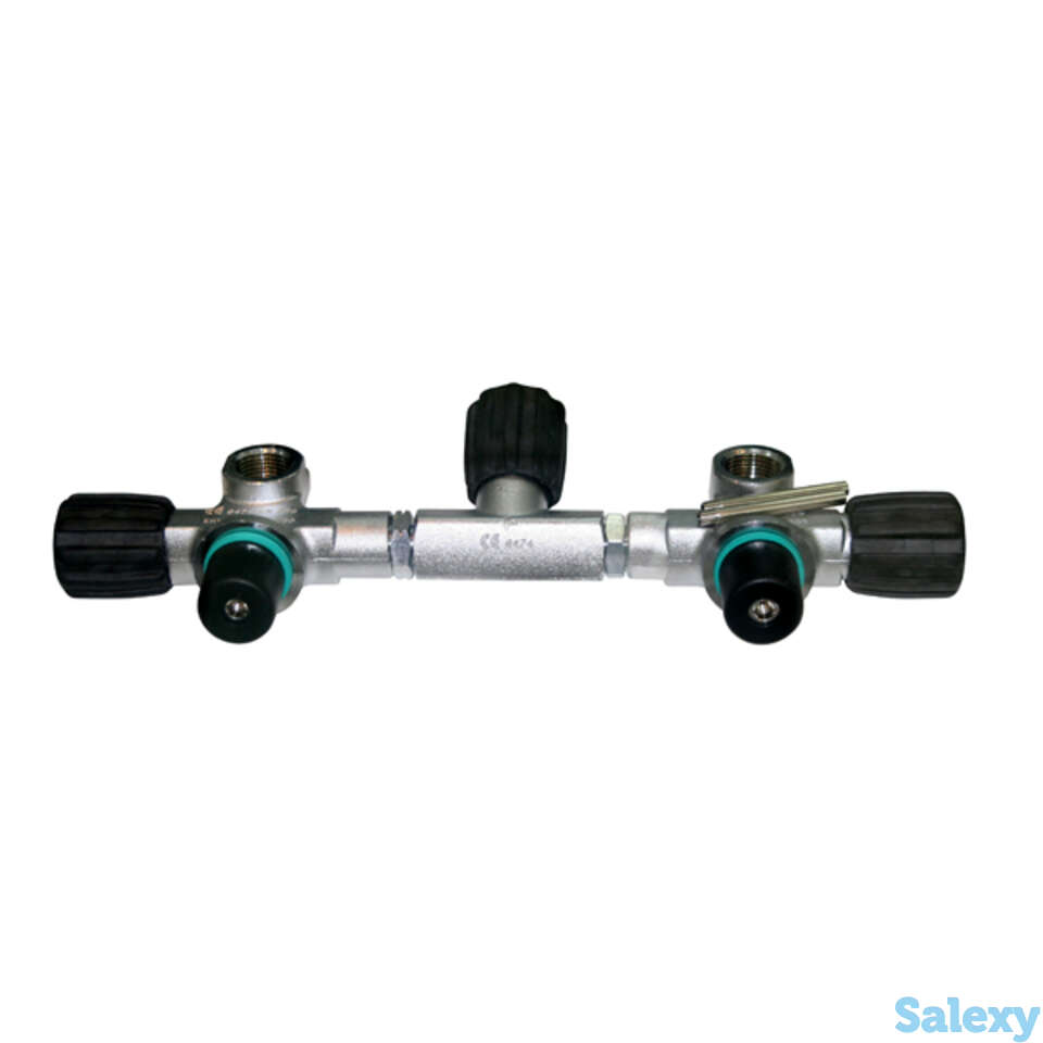 Манифолд 171 мм (10-12л) с изолятором радиальный в комплекте с вентилями 230bar o2 очищенный bts, фотография 1