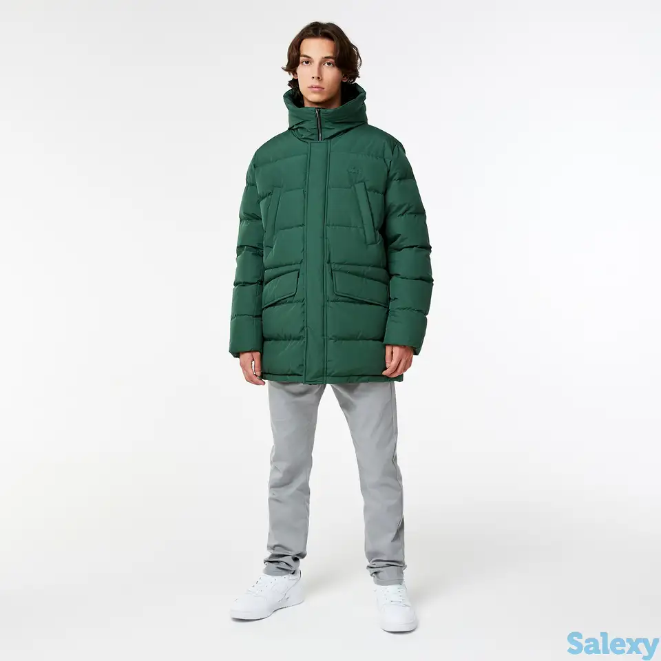 Мужская удлинённая куртка lacoste с капюшоном, фотография 1