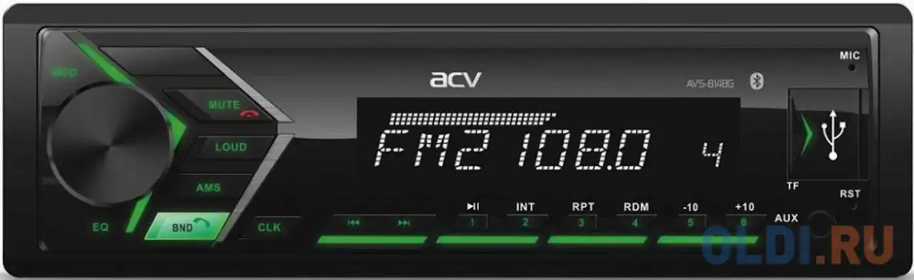 Автомагнитола acv avs-814bg 1din 4x50вт, фотография 1