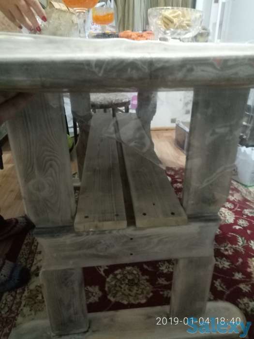 деревянный стол из массива сосны, фотография 2