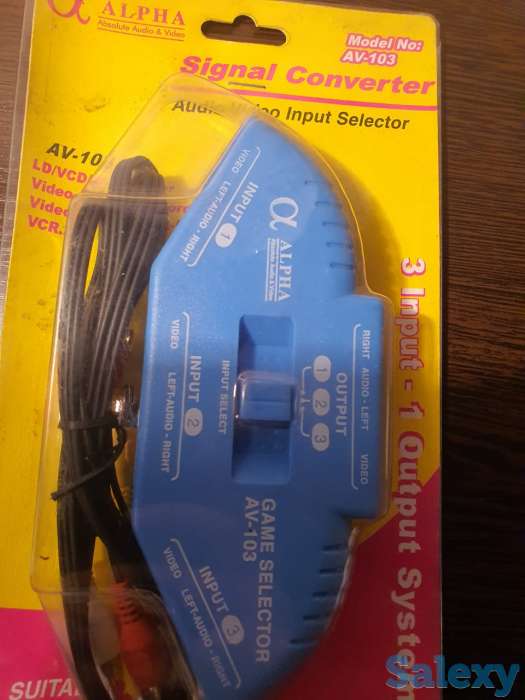 3в1 аудио видео AV RCA конвертер преобразователь разветвитель DVD, фотография 2