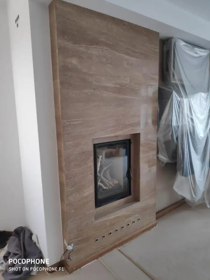 Изготовление топка камина и облицовка, дизайн, монтаж из мрамора, гранита, травертина и оникса. 20 лет опыта., фотография 2