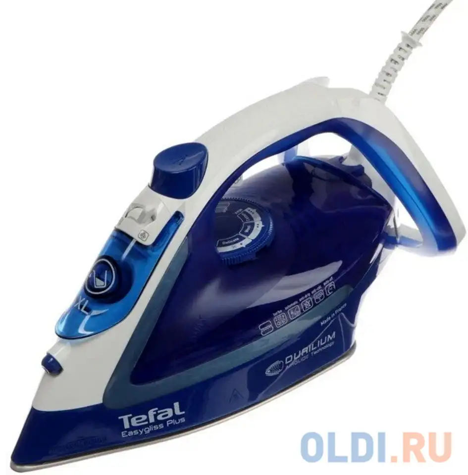 Утюг tefal fv5735e0 2500вт синий белый, фотография 1