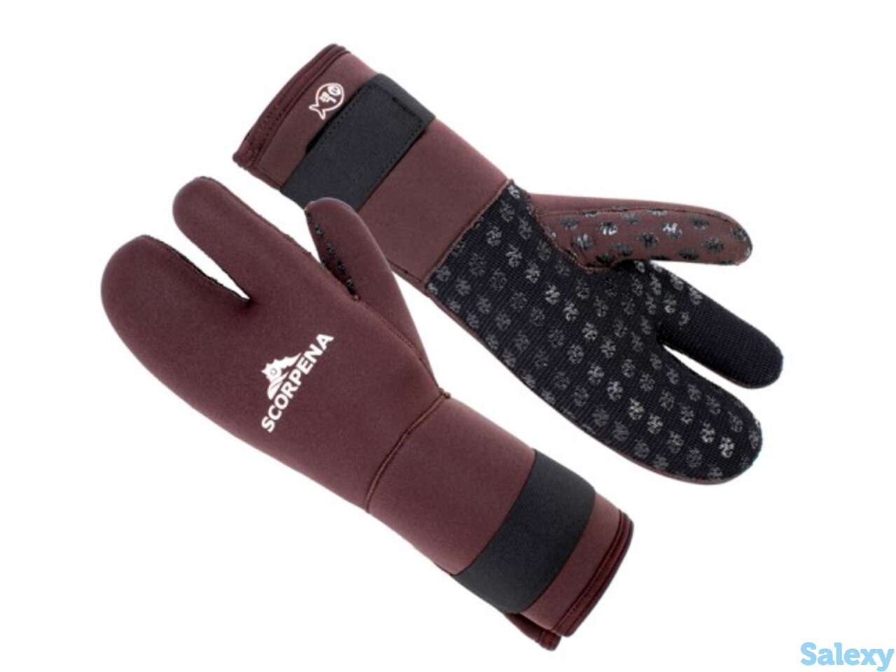 Рукавицы трехпалые scorpena d - 8 мм, коричневый, фотография 1